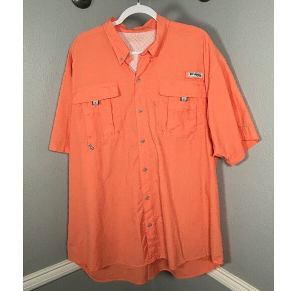 COLUMBIA PFG BUTTON DOWN CLASSIC CASUAL EVERYDAY PERFORMANCE RELAXED SHIRT XXL - Picture 2 of 4